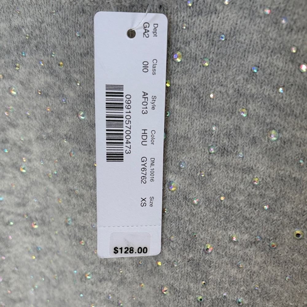 J. Crew Light Gray Sweater with Sparkle Accents - xs NWT - Picture 6 of 16